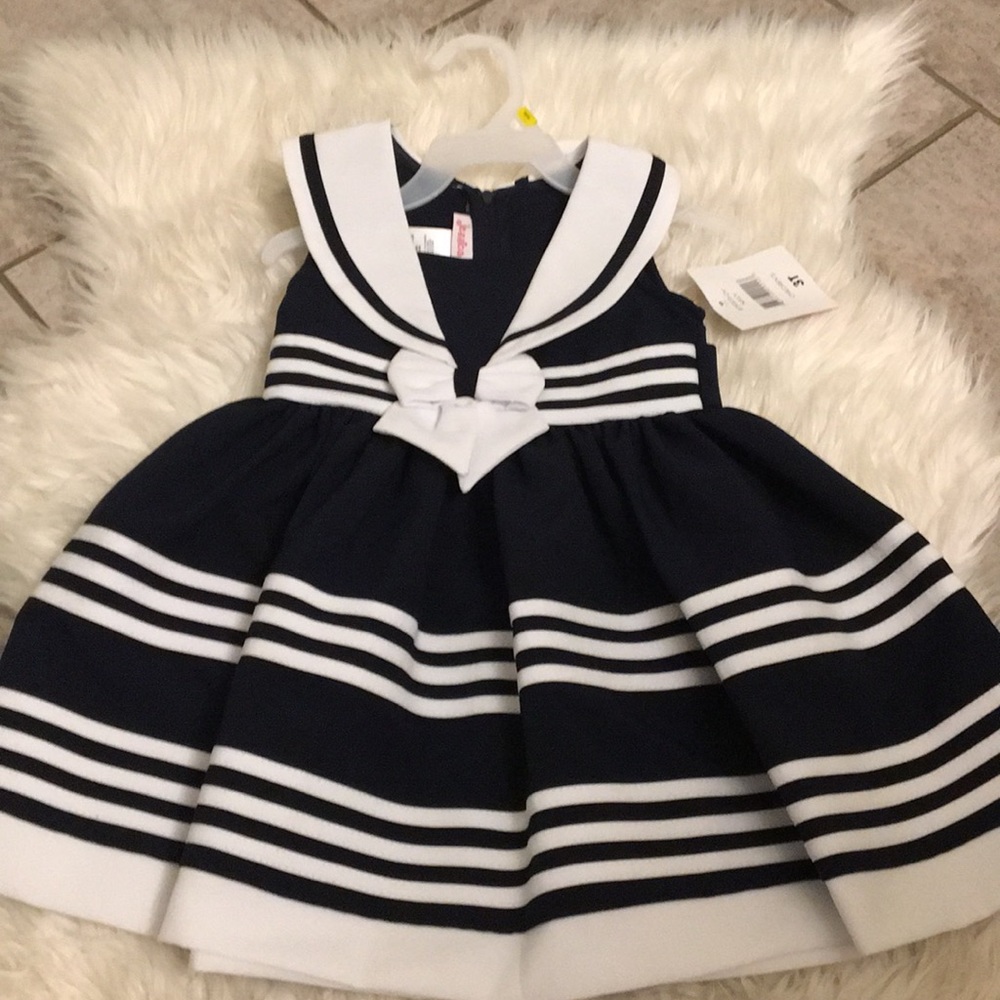 Girls Jessica Ann Navy Sailor Dress Size 3T NWT